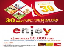 30 ngày quẹt thẻ nhận tiền nhân dịp 30-4 và 1-5-2014 cùng Vietinbank