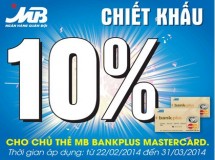 Pico chiết khấu 10% khi thanh toán bằng thẻ BankPlus MasterCard