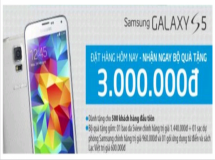  Viettel Store khuyến mãi đặt mua Samsung Galaxy S5 nhận 3 triệu đồng