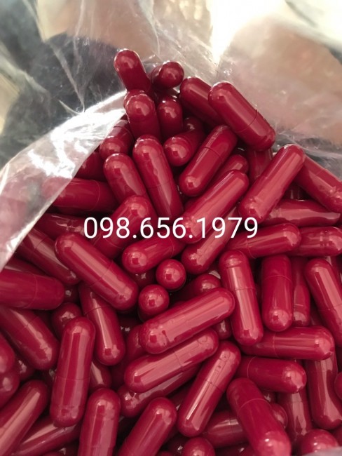 1000 viên nang rỗng màu đỏ, vỏ viên con nhộng rỗng màu đỏ 