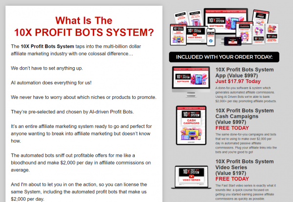 10X Profit Bots System OTO 1 to 10 OTOs Bundle Coupon + 88VIP 2,000 Bonuses Upsell