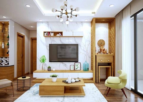 3 mẫu bố trí bàn thờ trong phòng khách [Đúng phong thủy 2021]