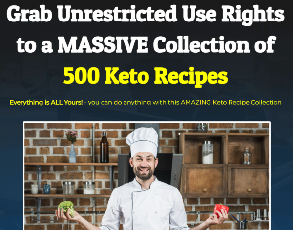500 Keto Recipes OTO - 1st to 5th All 5 OTOs Details Here + 88VIP 3,000 Bonuses