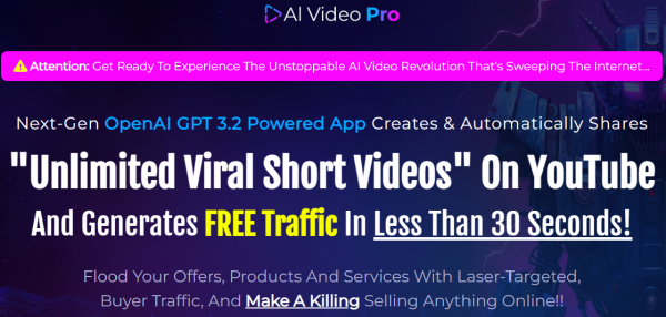 AI Video Pro OTO 2023: Full 9 OTO Details + 3,000 Bonuses + Demo