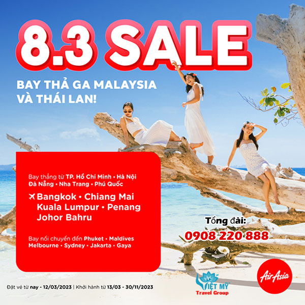 Air Asia ưu đãi Chào mừng Ngày quốc tế Phụ nữ