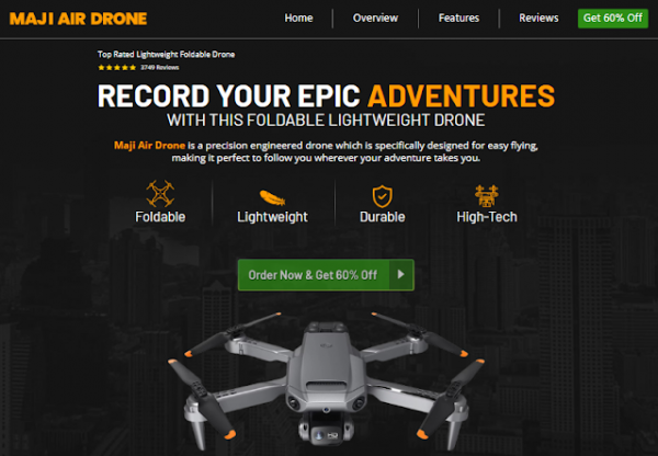 AirMaster: Unleash Your Flight Skills with the Maji Drone Price-60% off