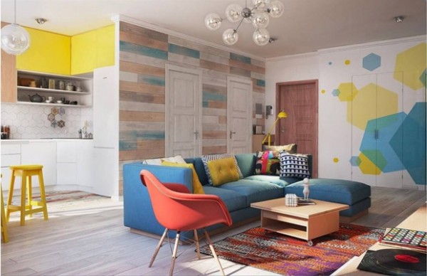Áp dụng xu hướng Color block trong trang trí tường nhà