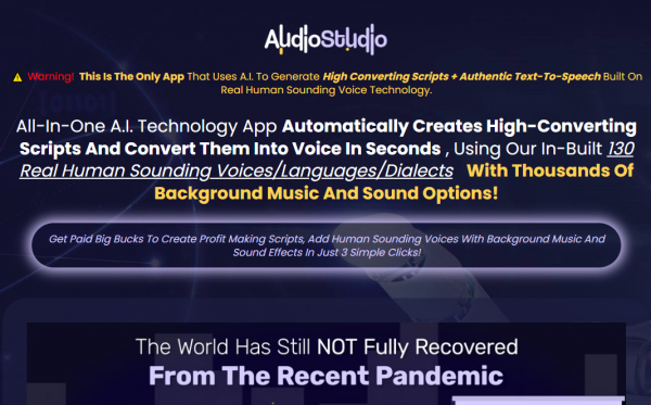 AudioStudio OTO - 2022 Full 9 OTO Upsell Links + 88VIP 2,000 Bonuses Value $1,153,856