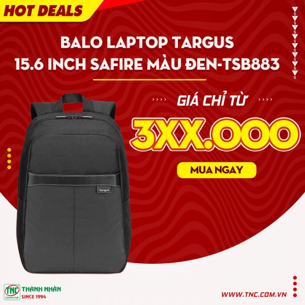 Balo Laptop Targus 15.6 Inch Safire Màu Đen-TSB883