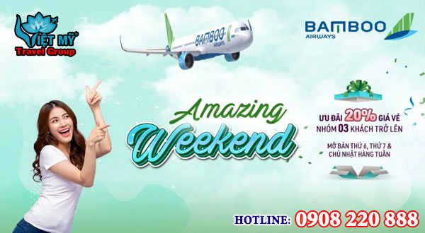 Bamboo Airways khuyến mãi giảm tới 20% cuối tuần
