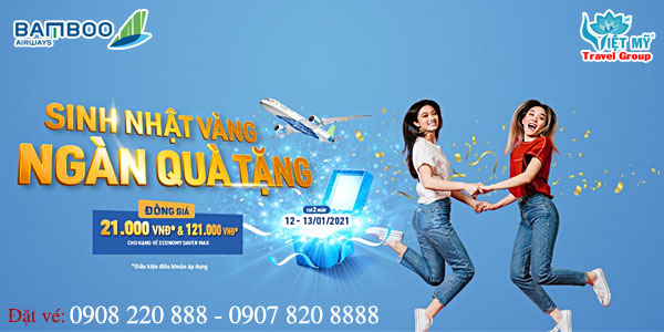 Bamboo ưu đãi đồng giá 21K Mừng Sinh nhật website