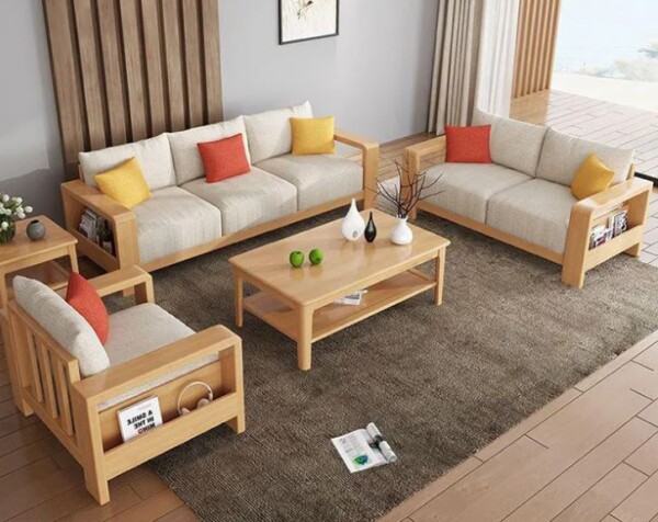 Bàn ghế sofa gỗ nhỏ gọn luôn là sự lựa chọn sáng suốt