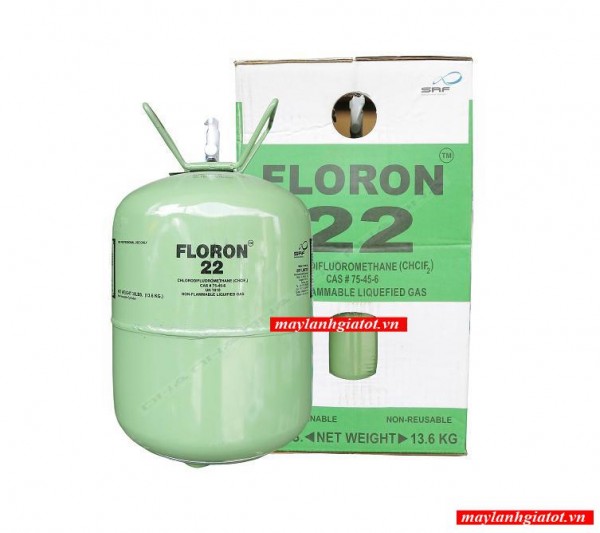 Bán giá sỉ và lẻ gas lạnh Floron R22 bình 13.6 kg - 0902809949