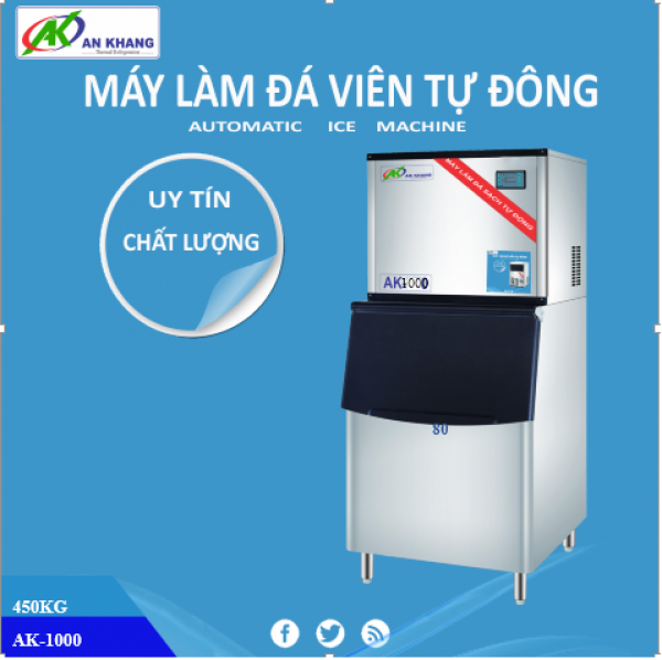 Bán máy đá viên AK1000 khối lượng 450kg/24h