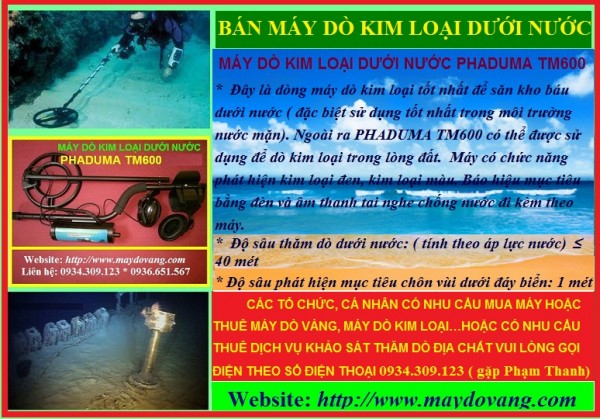 BÁN MÁY DÒ KIM LOẠI DƯỚI NƯỚC