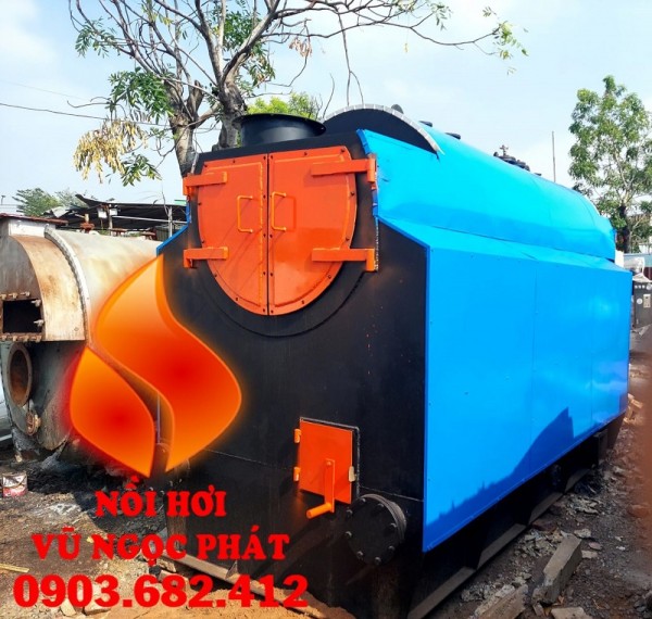 Bán nồi hơi đốt bụng qua sử dụng - Lò hơi Vũ Ngọc Phát