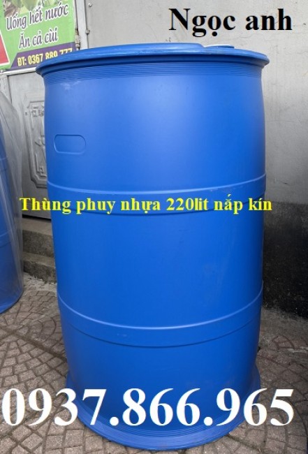 Bán phuy nhựa 220l, cung cấp thùng phuy số lượng lớn, thùng phuy tại miền bắc