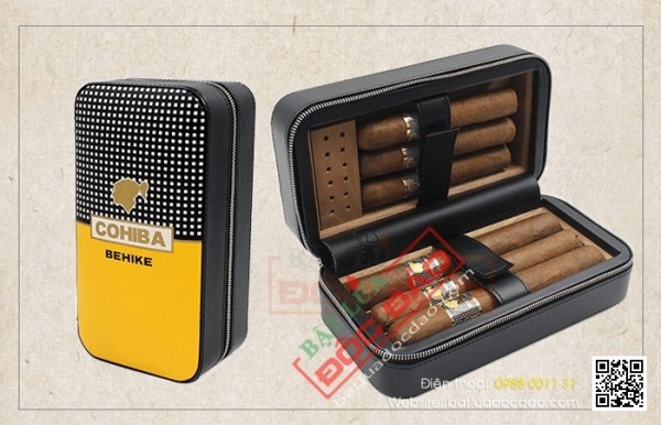 Bán sét bao da đựng cigar, dao cắt cigar Cohiba P01 (quà tặng sếp)