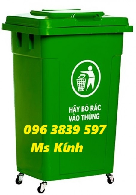 Bán sỉ và lẻ thùng rác nhựa 90 lít nắp kín, thùng rác công cộng - 096 3839 597 Ms Kính