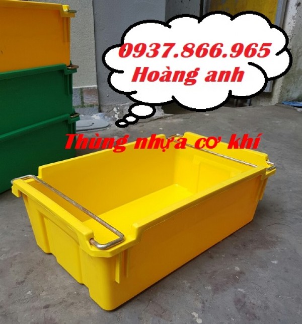 Bán thùng nhựa cơ khí, khay A2, hộp nhựa có quai xách,cung cấp thùng nhựa đặc A2