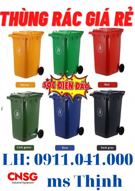 Bán thùng rác môi trường 120lit 240lit giá rẻ 0911041000