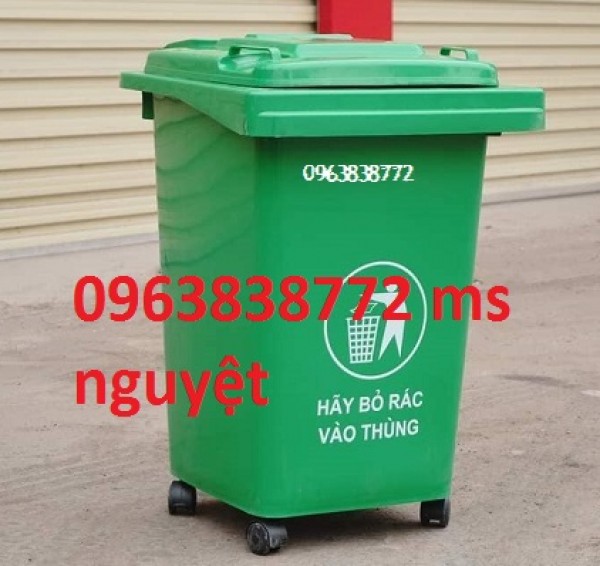bán thùng rác ngoài trời 60lit nhựa HDPE giá rẻ