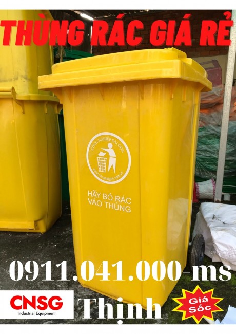 Bán thùng rác nhựa giá rẻ 120lit 240lit 660lit tại vĩnh long bạc liêu lh 0911.041.000
