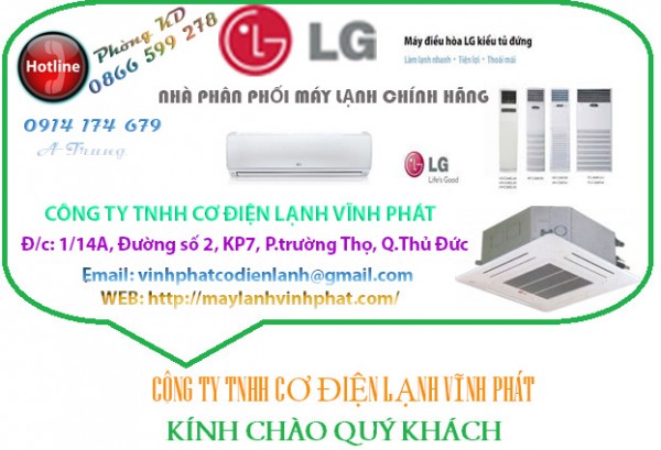 Bảng giá máy lạnh treo tường LG – âm trần LG – tủ đứng LG hàng chính hãng THÁI LAN