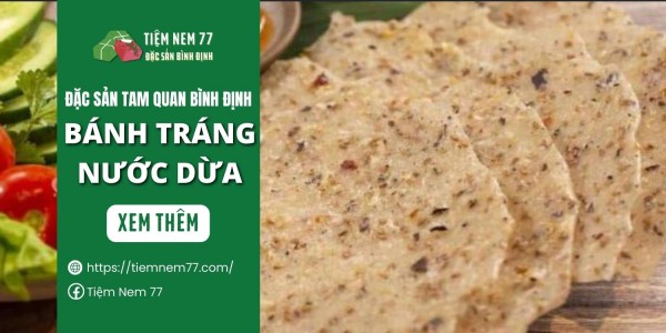 Bánh tráng nước dừa – Đặc sản Tam Quan Bình Định