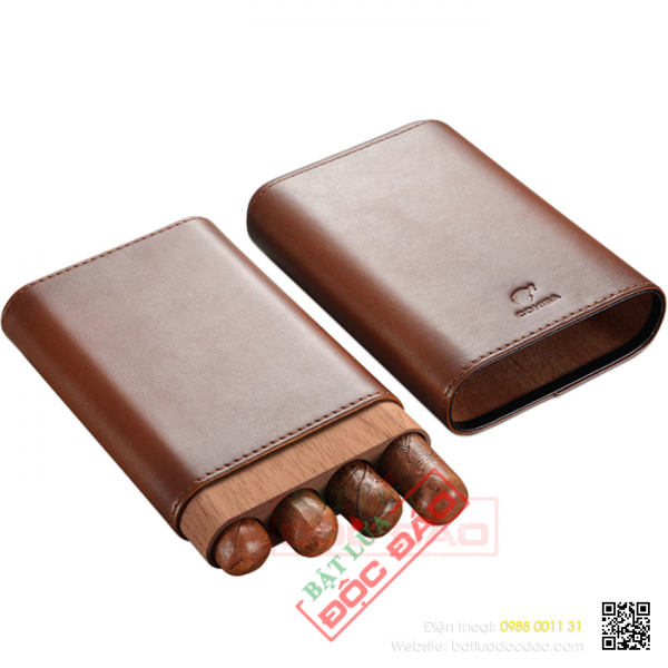 Bao da đựng thuốc xì gà Cohiba 361A cao cấp, phụ kiện xì gà