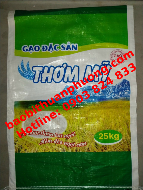 Bao đựng gạo, túi đựng gạo in cho ngày tết