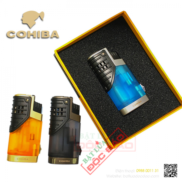 Bật lửa hút xì gà (cigar) Cohiba 3 tia chính hãng COB002