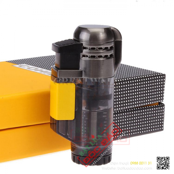 Bật lửa xì gà, bật lửa khò, bật lửa Cohiba 3 tia COB373