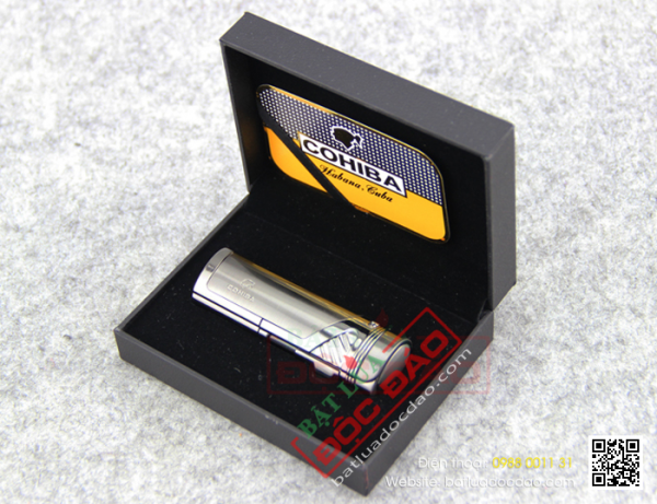 Bật lửa xì gà, bật lửa khò Cohiba chính hãng 4 tia H071