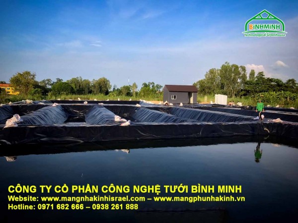 Bạt trải hồ, bạt lót hồ nuôi tôm, bạt lót hồ tại Hà Nội, bạt HDPE nuôi tôm cá, bạt lót hồ Bình Minh