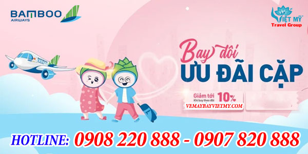 Bay đôi ưu đãi cặp của Bamboo nhân ngày Valentine