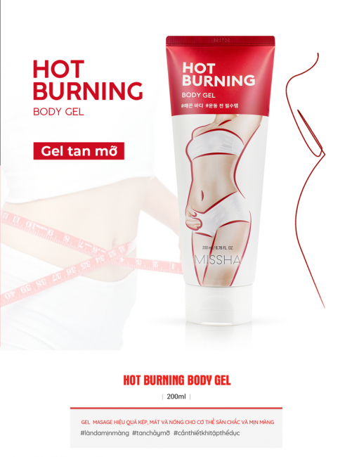 Bí quyết có được vòng eo thon gọn, săn chắc cùng Gel Tan Mỡ Missha Hot Burning Body Gel