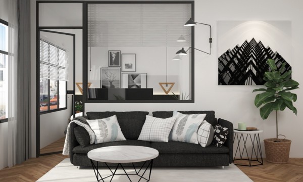 Bí quyết sử dụng hai màu đen- trắng hiệu quả trong trang trí nhà