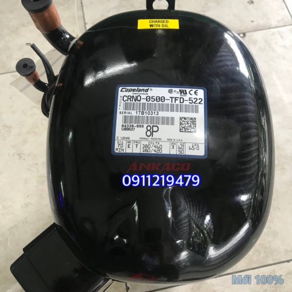 block - máy nén lạnh copeland piston 5hp CRNQ-0500-TFD
