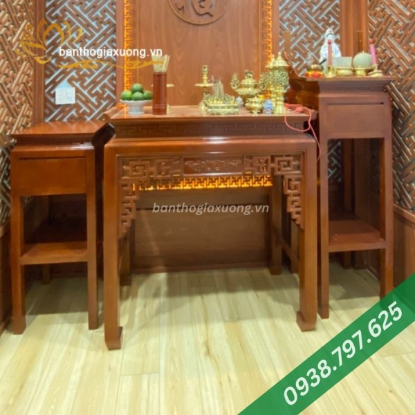 Bộ bàn thờ gia tiên đẹp hiện đại -mẫu gỗ Sồi giá rẻ