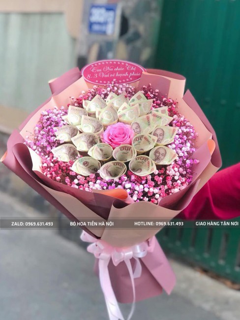 Bó hoa tiền 10k đẹp ở Hà Nội
