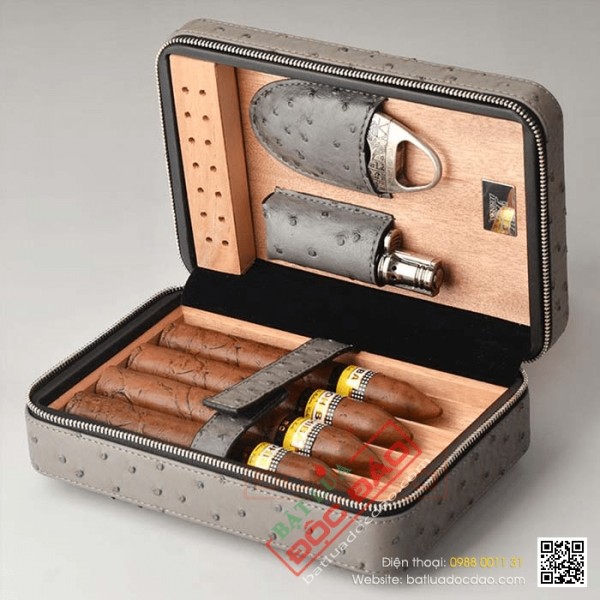 Bộ phụ kiện xì gà Cohiba: bật lửa khò xì gà, dao cắt xì gà, hộp đựng xì gà S005
