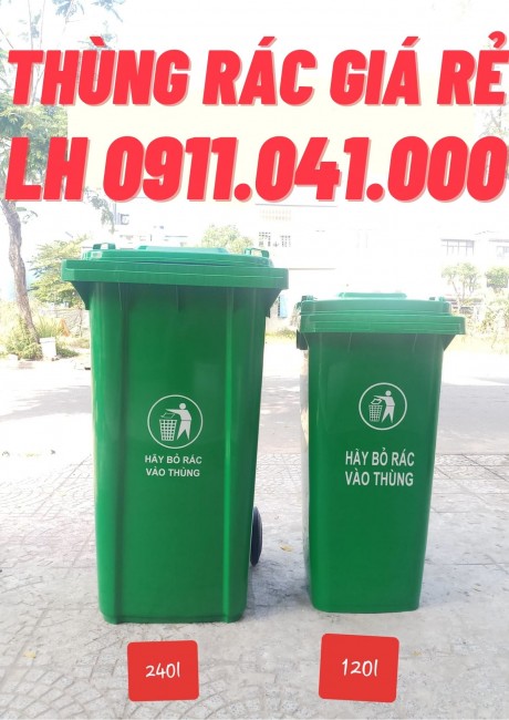 Bỏ sỉ và lẻ thùng rác công cộng màu xanh 120lit