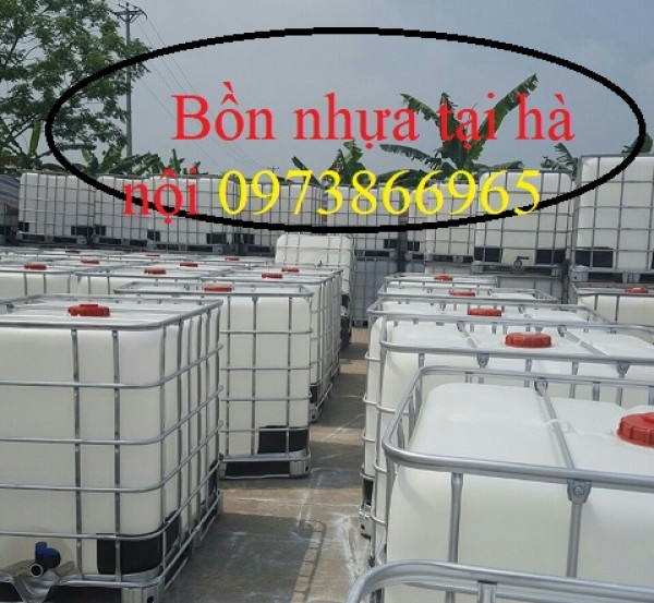 Bồn nhựa đựng hóa chất có van xả, tank nhựa màu trắng giá rẻ tại hà nội