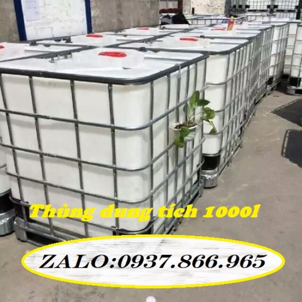 Bồn nhựa, tank nhựa  1000l cũ, bồn nhựa 1 khối, bồn nhựa đựng hóa chất, bồn nhựa đựng xăng dầu