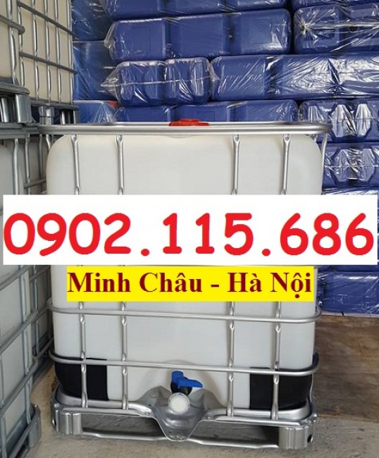 Bồn nước 1000l tại hà nội, bồn hóa chất 1000l tại hà nội, bồn 1000l có van xả,