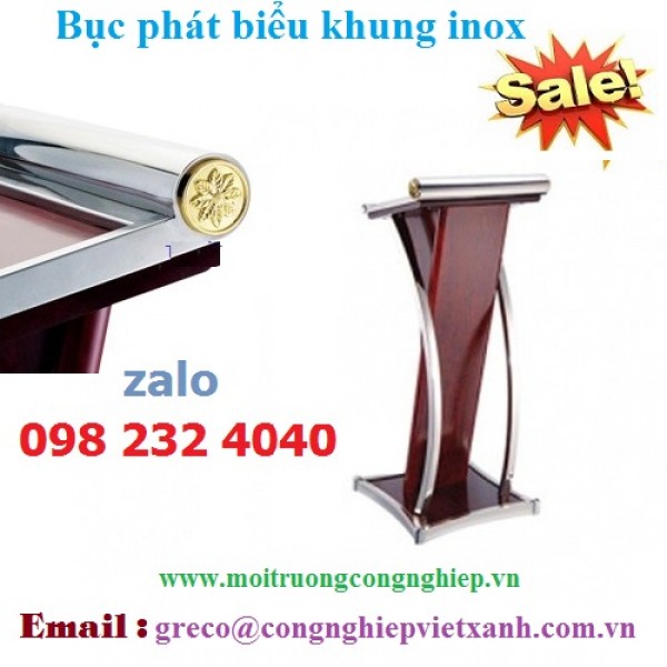 Bục phát biểu khung inox