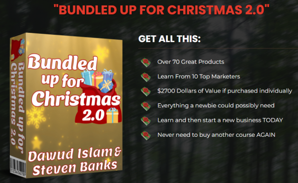 Bundled Up For Christmas 2.0 OTO 1 to 5 OTOs Bundle Coupon + 88VIP 2,000 Bonuses Upsell