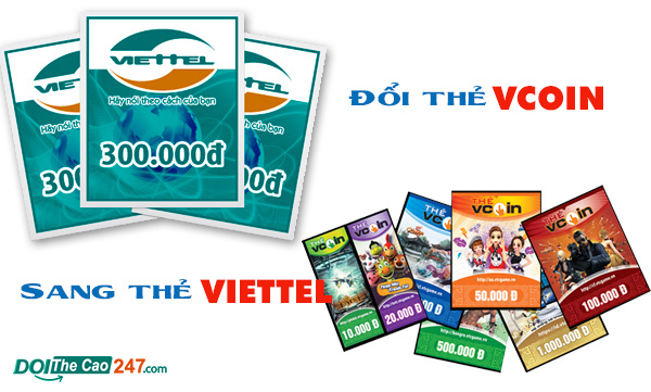 Cách đổi thẻ Vcoin sang thẻ Viettel miễn phí chỉ với vài bước đơn giản