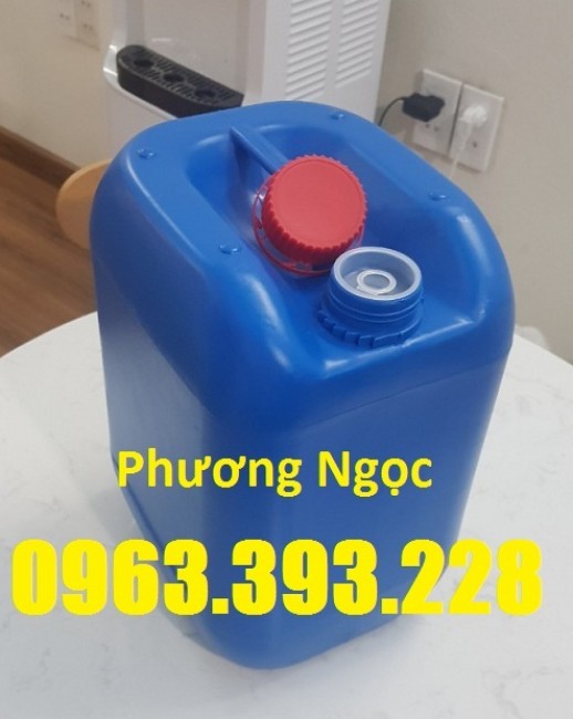 Can 10 lít, can đựng hóa chất, can nhựa có nắp chống tràn, can nhựa vuông 10L